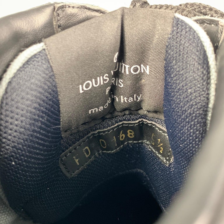 Louis Vuitton - Bottes Ranger Metropolis en cuir avec patchs noirs, taille  6,5 En vente sur 1stDibs