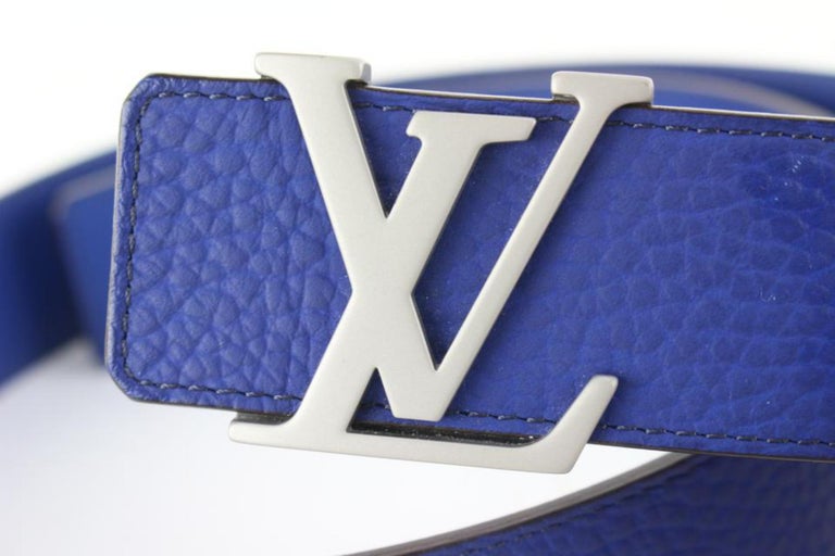 Daily multi pocket leather belt Louis Vuitton Blue size 80 cm in Leather -  29465773