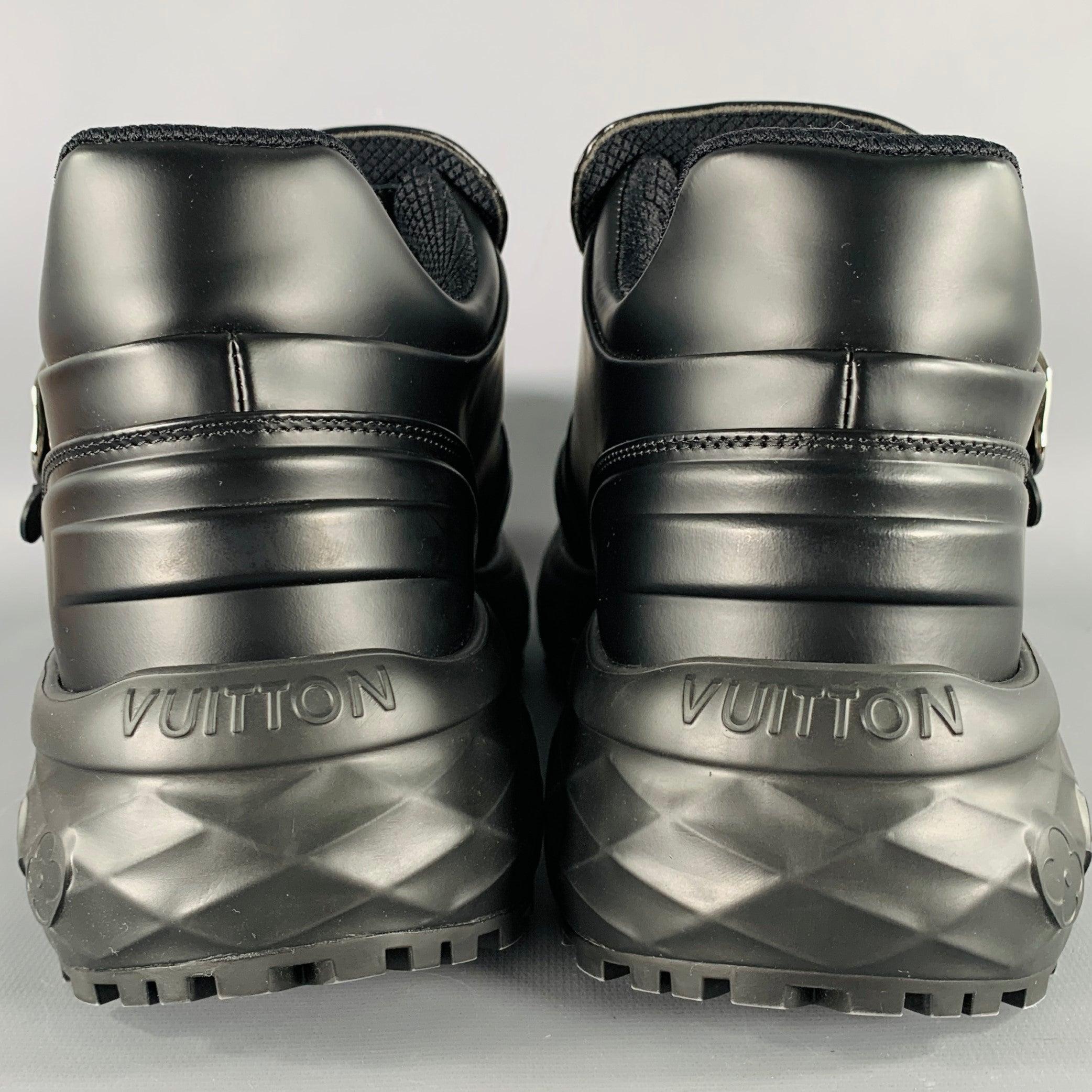 LOUIS VUITTON Size 9 Black Buckle Chunky Sole Sneakers In Good Condition In San Francisco, CA