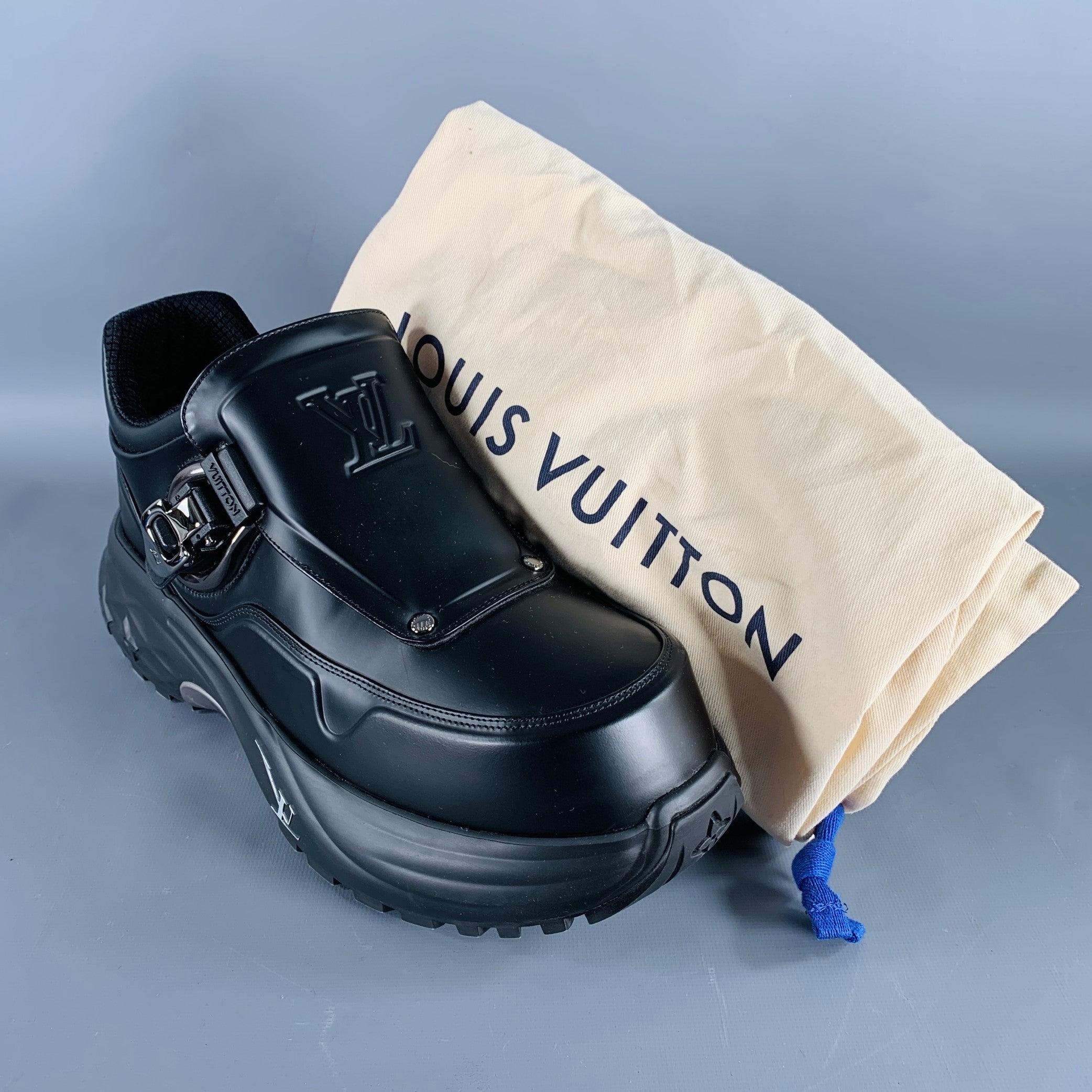 LOUIS VUITTON Size 9 Black Buckle Chunky Sole Sneakers 5