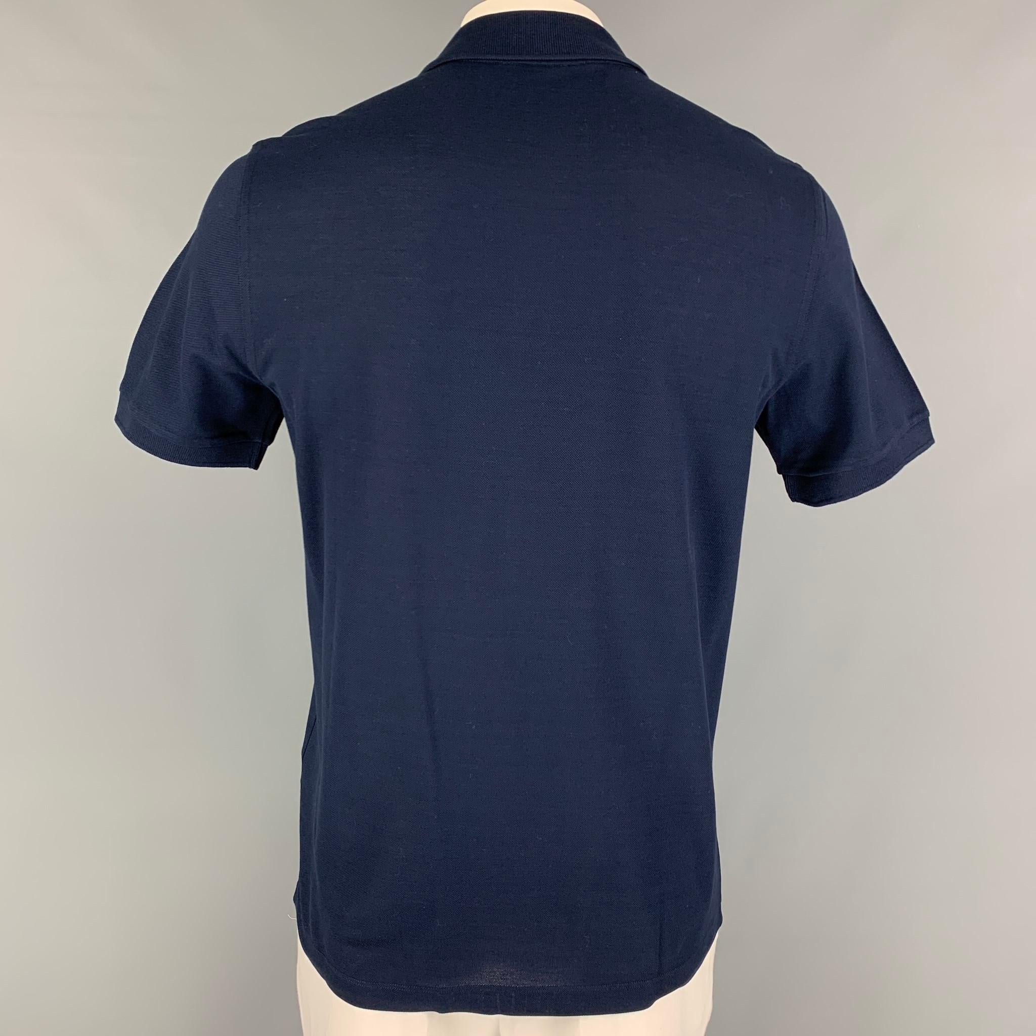 Black LOUIS VUITTON Size L Navy Cotton Buttoned Polo