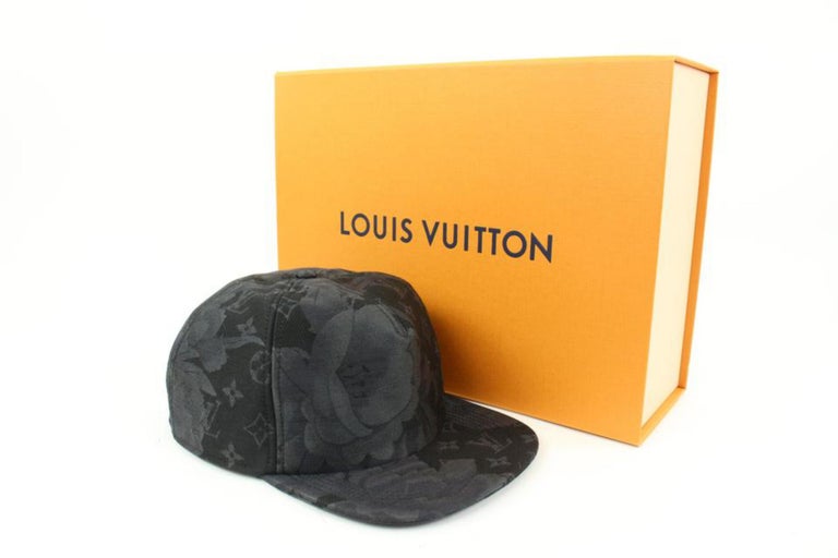 Louis Vuitton Size Large Virgil Abloh Black Flowers Baseball Cap
