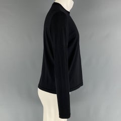 LOUIS VUITTON Größe M Schwarzer Strickpullover mit Rundhalsausschnitt