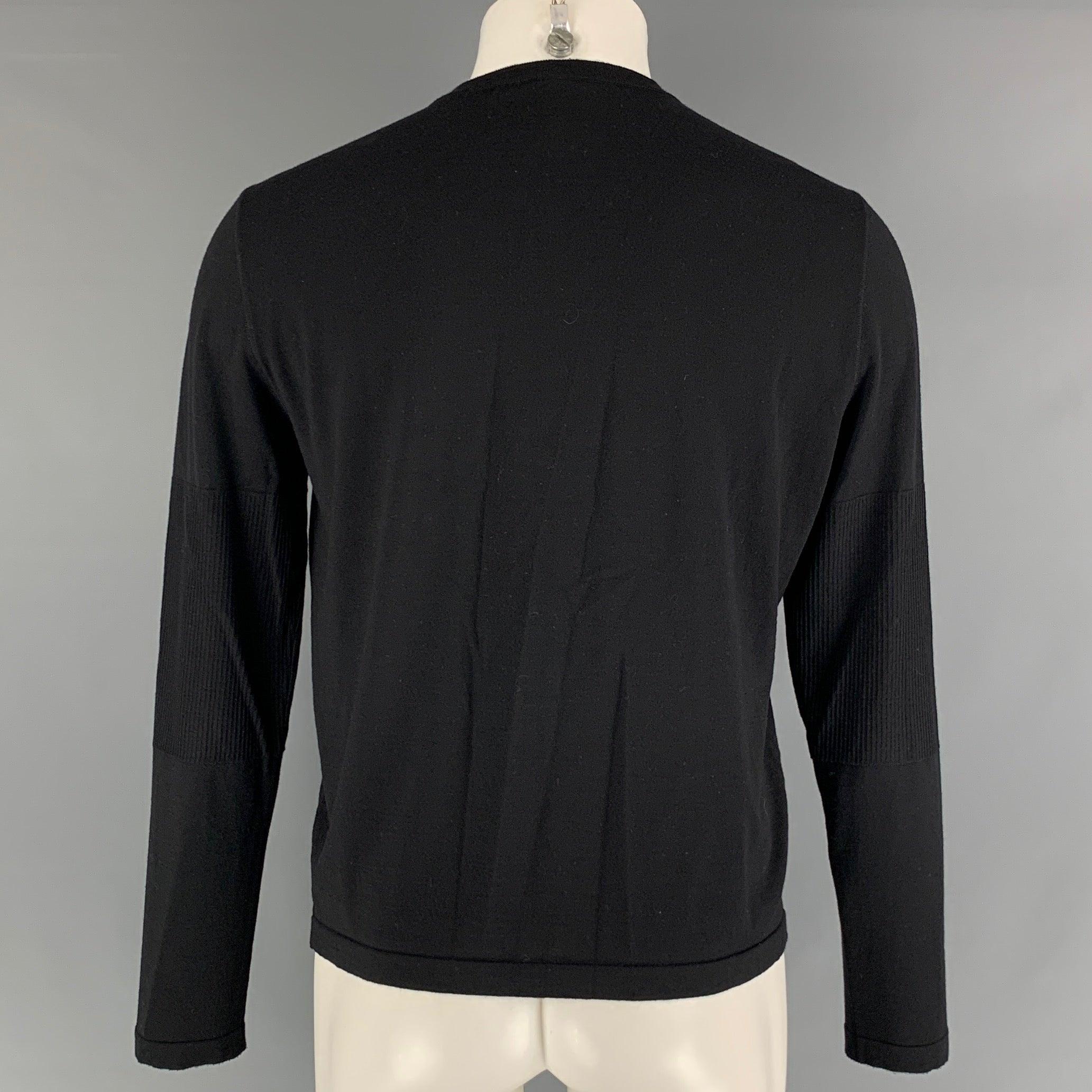 LOUIS VUITTON Size M Black Knitted Crew-Neck Pullover In Good Condition For Sale In San Francisco, CA