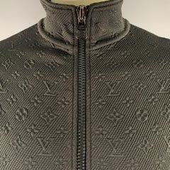 LOUIS VUITTON Size M Black Monogram Polyester Blend Jacket