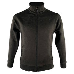 LOUIS VUITTON Size M Black Monogram Polyester Blend Jacket