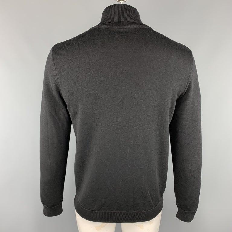 LOUIS VUITTON Size M Black Wool / Silk / Cashmere Zip Up Damier Jacket ...
