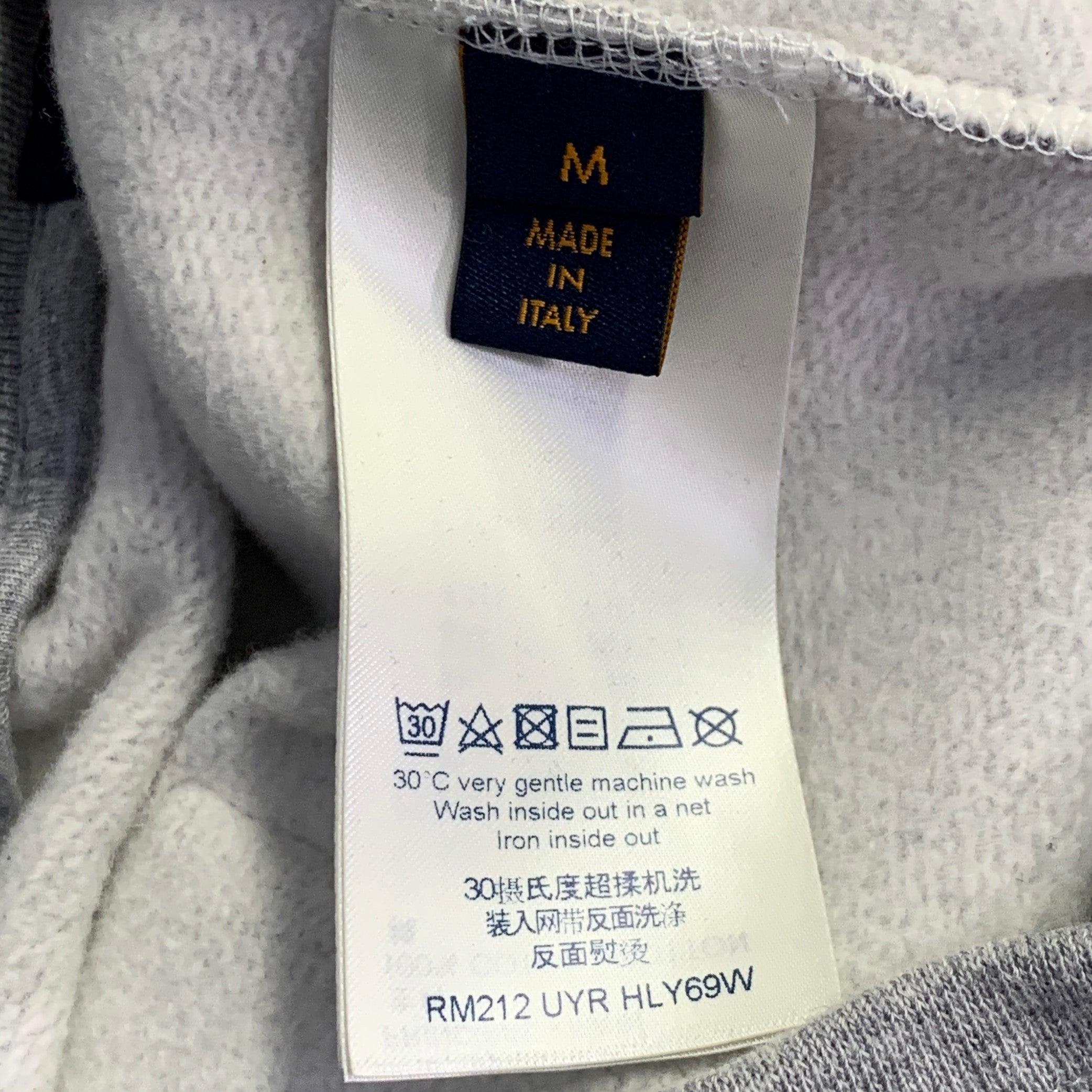LOUIS VUITTON Talla M Gris jaspeado Negro Logotipo Graffiti Pantalones de chándal de algodón Pantalones casuales en venta 2