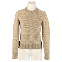 LOUIS VUITTON Size M Oatmeal Knitted Wool / Cashmere Sweater