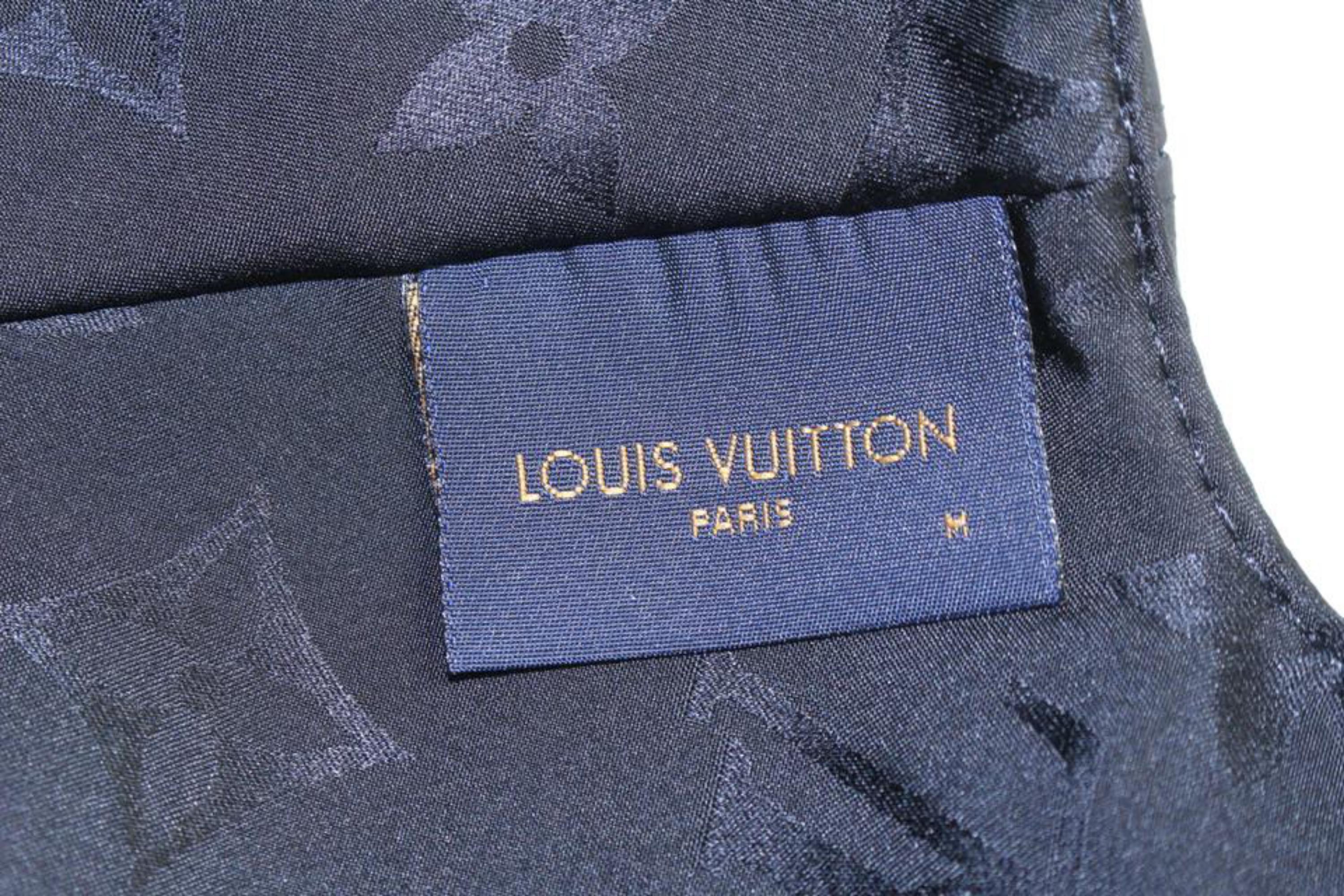 Louis Vuitton Size Medium Black Leather Monogram 5 Flower Baseball Cap Hat 1231l 3