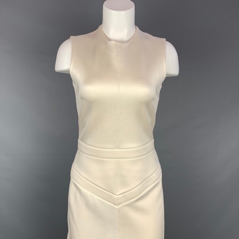 Louis Vuitton Vintage Monogram Zip-Up Dress ECRU. Size 38
