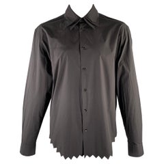 LOUIS VUITTON Size XL Black Cotton Layered Long Sleeve Shirt