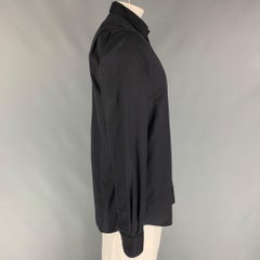 LOUIS VUITTON Size XL Black Jacquard Cotton Button Up Long Sleeve Shirt