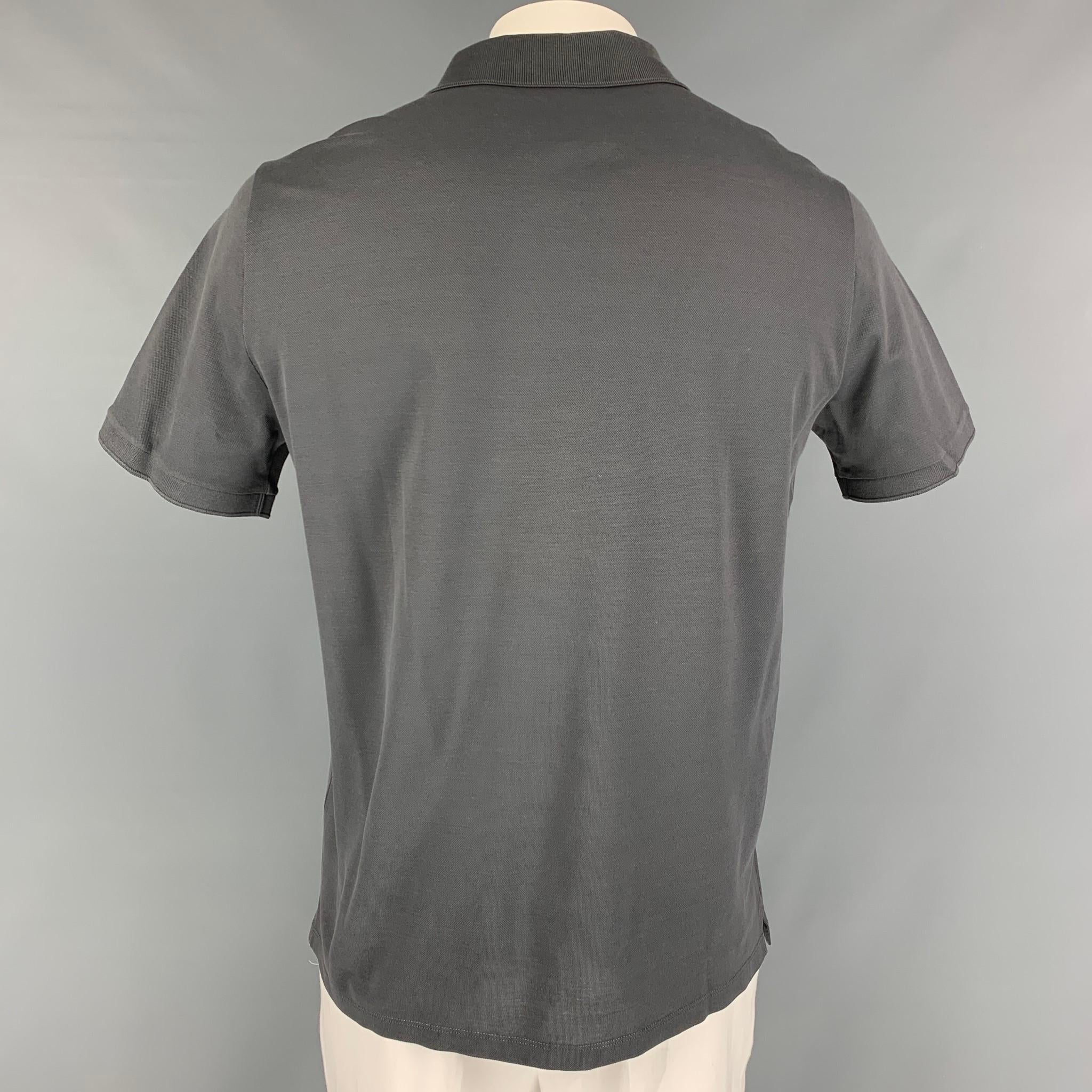Gray LOUIS VUITTON Size XL Grey Cotton Buttoned Polo