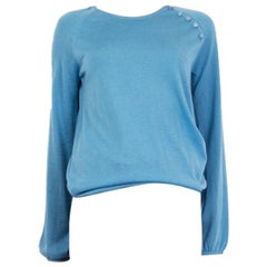 LOUIS VUITTON sky blue cashmere Crewneck Sweater L