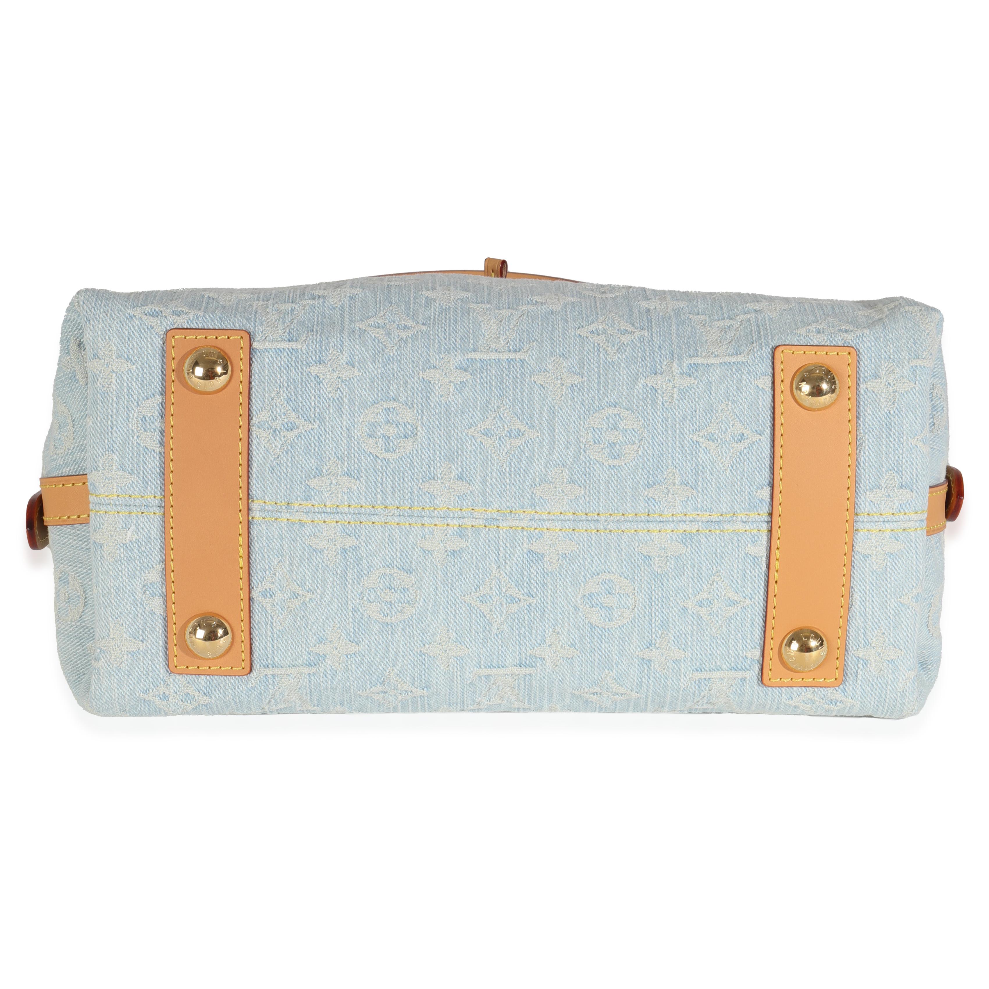 Louis Vuitton: borsa da viaggio in denim Monogram blu cielo PM 2