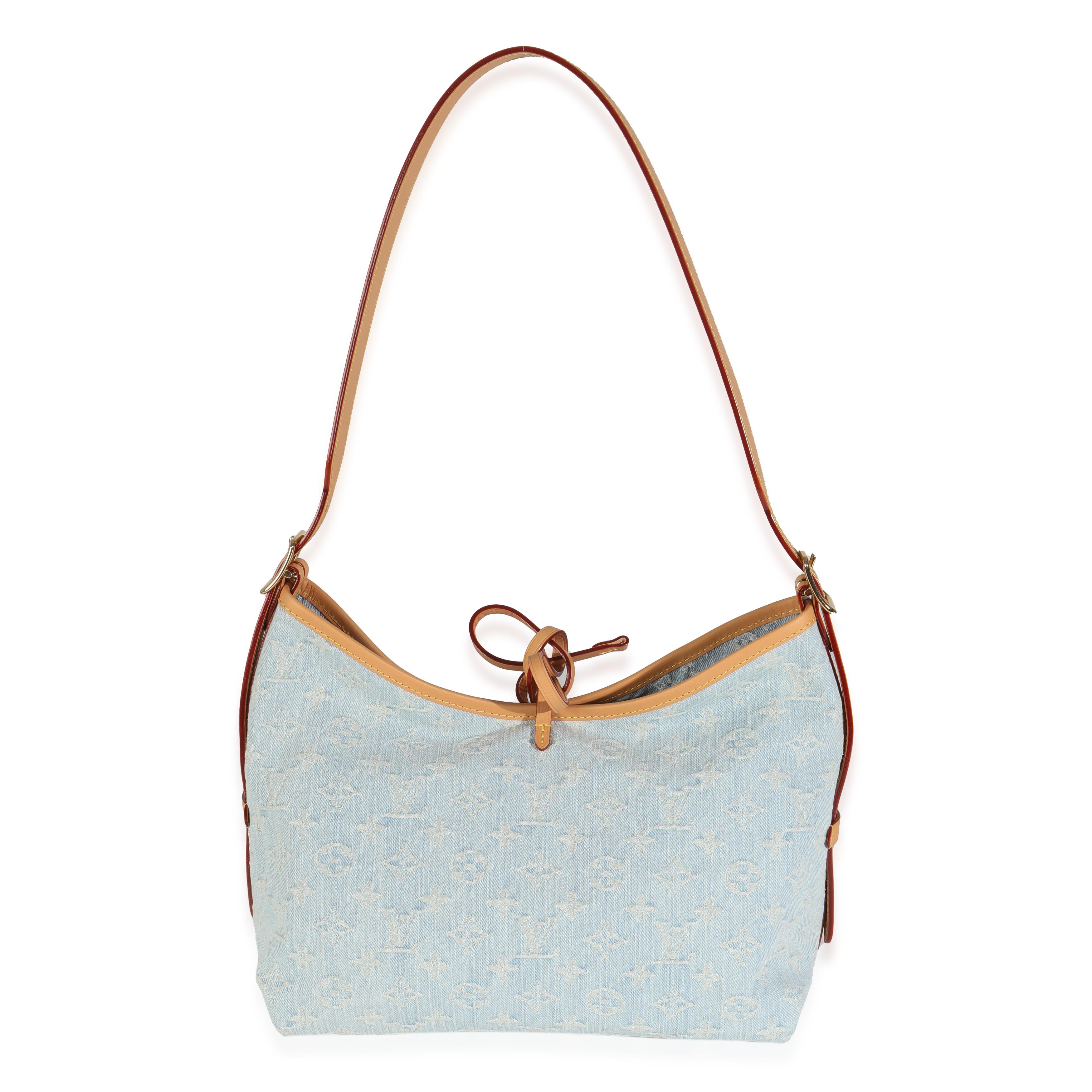 Louis Vuitton: borsa da viaggio in denim Monogram blu cielo PM 3