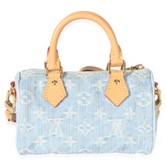 Louis Vuitton Sky Blue Monogram Denim Nano Speedy