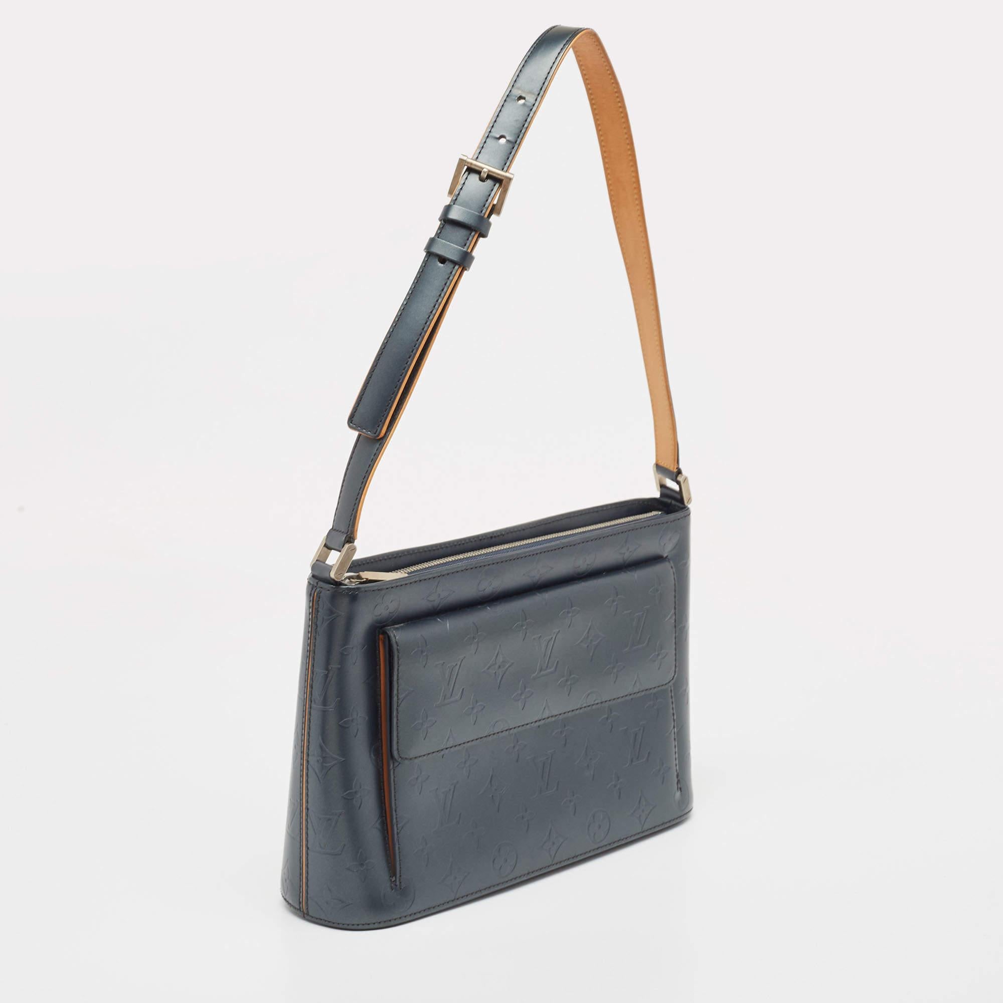 Louis Vuitton Slate Monogram Matt Leather Allston Bag For Sale 7