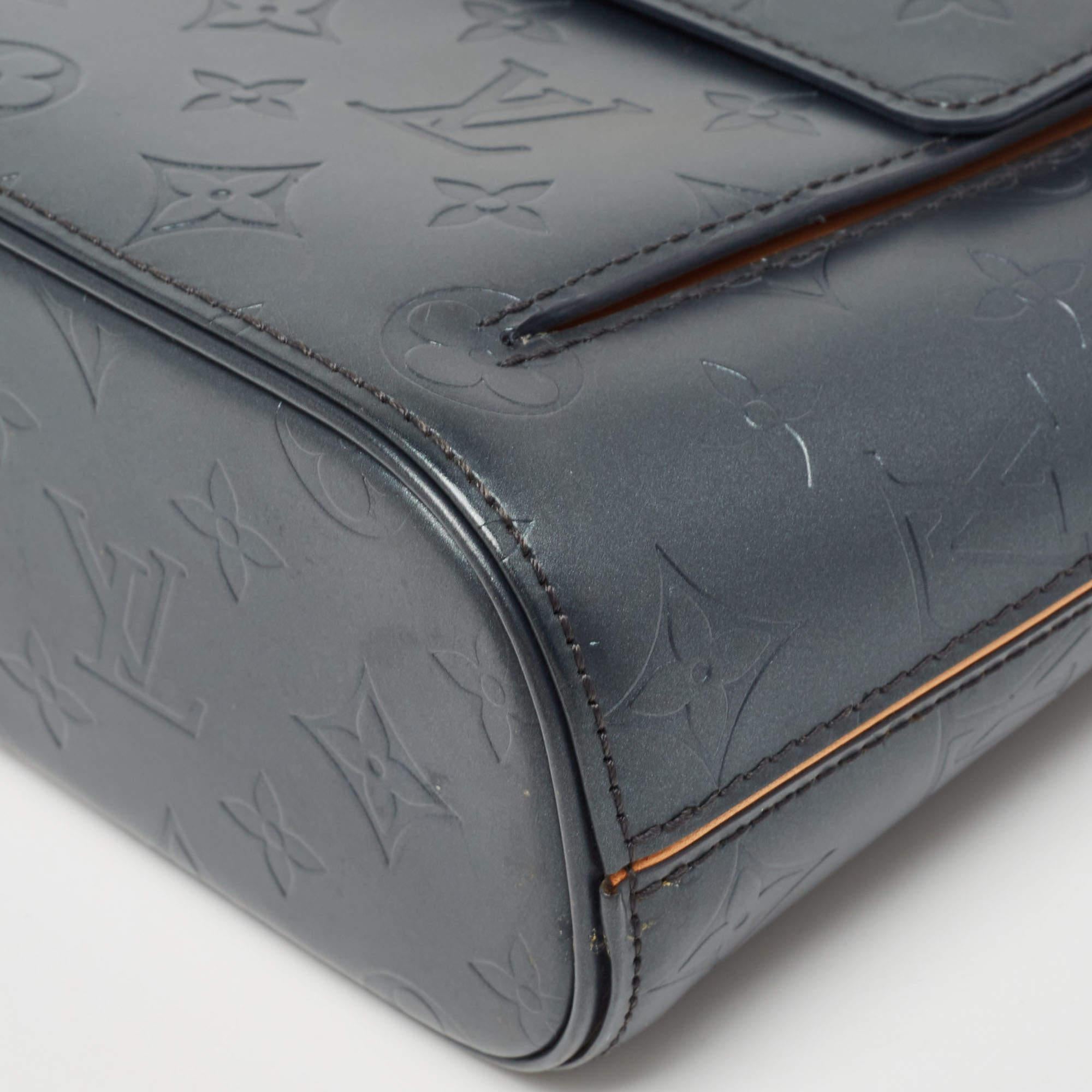 Louis Vuitton Slate Monogram Matt Leather Allston Bag In Good Condition For Sale In Dubai, Al Qouz 2