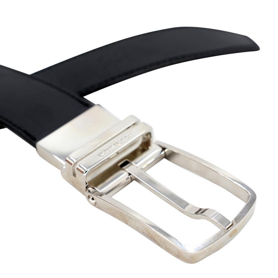 Black Louis Vuitton Slender Graphite Saint Tulle Reversible Belt LV-B0323P-0002