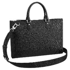 Louis Vuitton Slim Briefcase Black Taïga Cowhide Leather