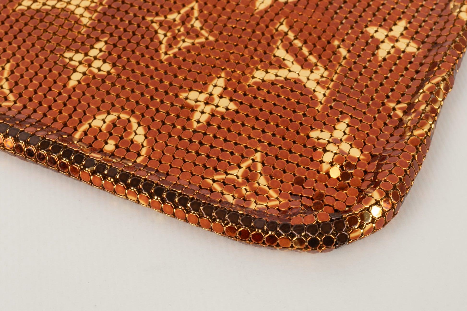 Kleine Tasche von Louis Vuitton aus Kupfer und Gold mit Monogramm und geripptem Strick, 2002 Damen im Angebot