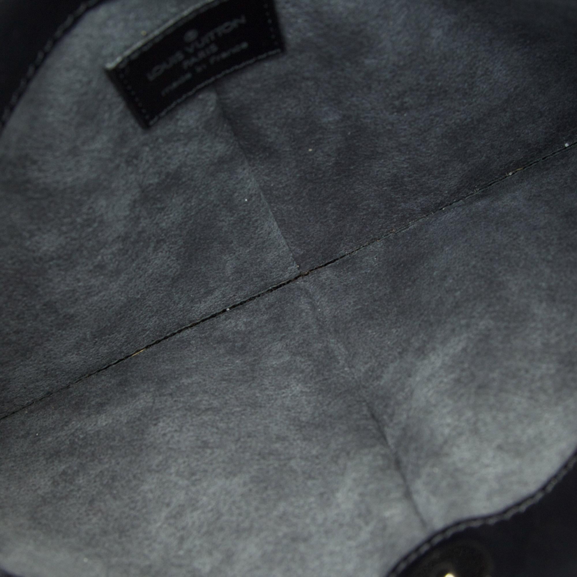 Louis Vuitton Small Black Epi Pochette Demi Lune Bag 5