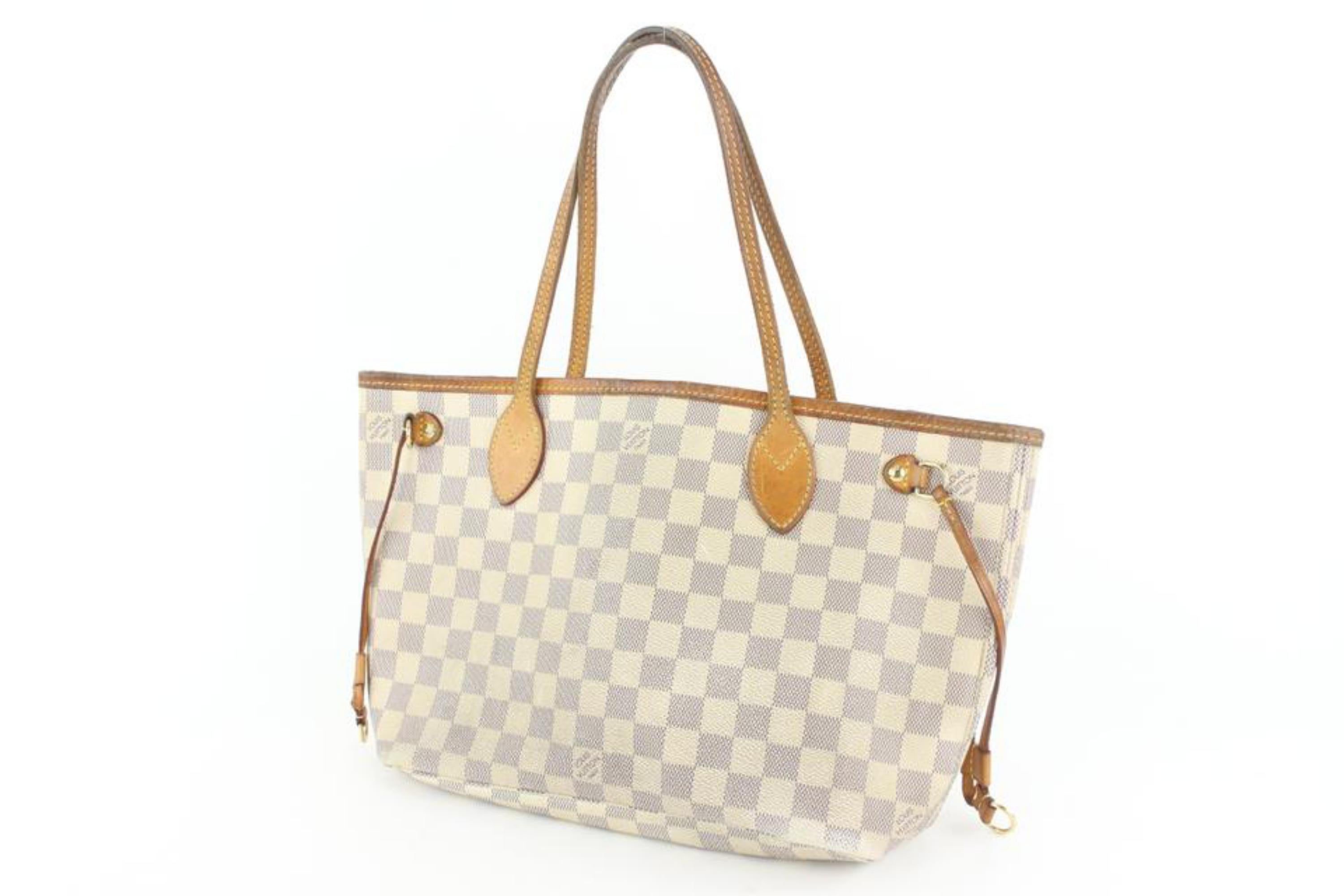 Louis Vuitton Small Damier Azur Neverfull PM Tote Bag 1lv53a For Sale 5