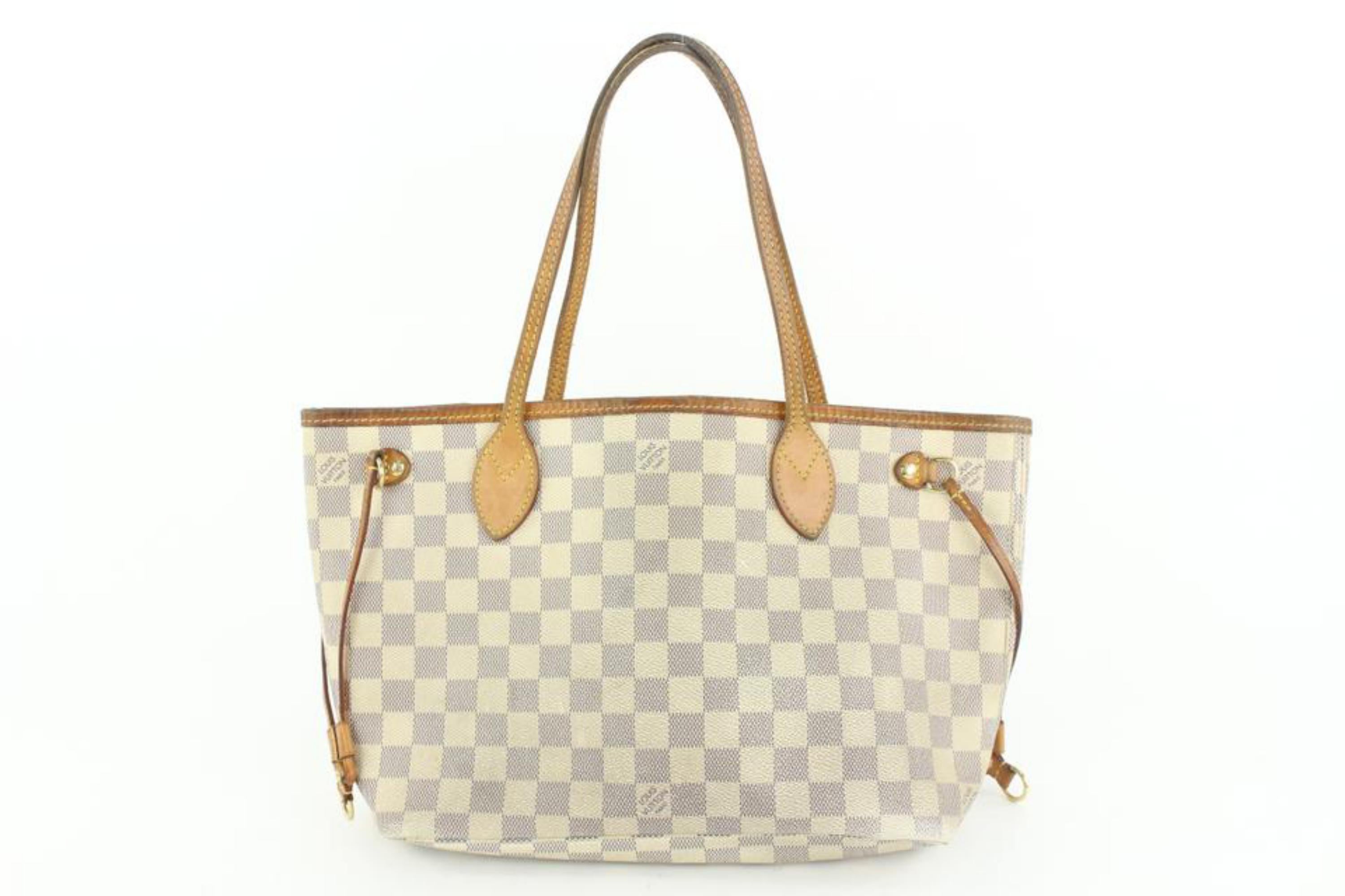Louis Vuitton Small Damier Azur Neverfull PM Tote Bag 1lv53a For Sale 1