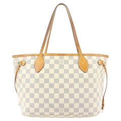 Used Louis Vuitton Small Damier Azur Neverfull PM Tote Bag 59lv23s