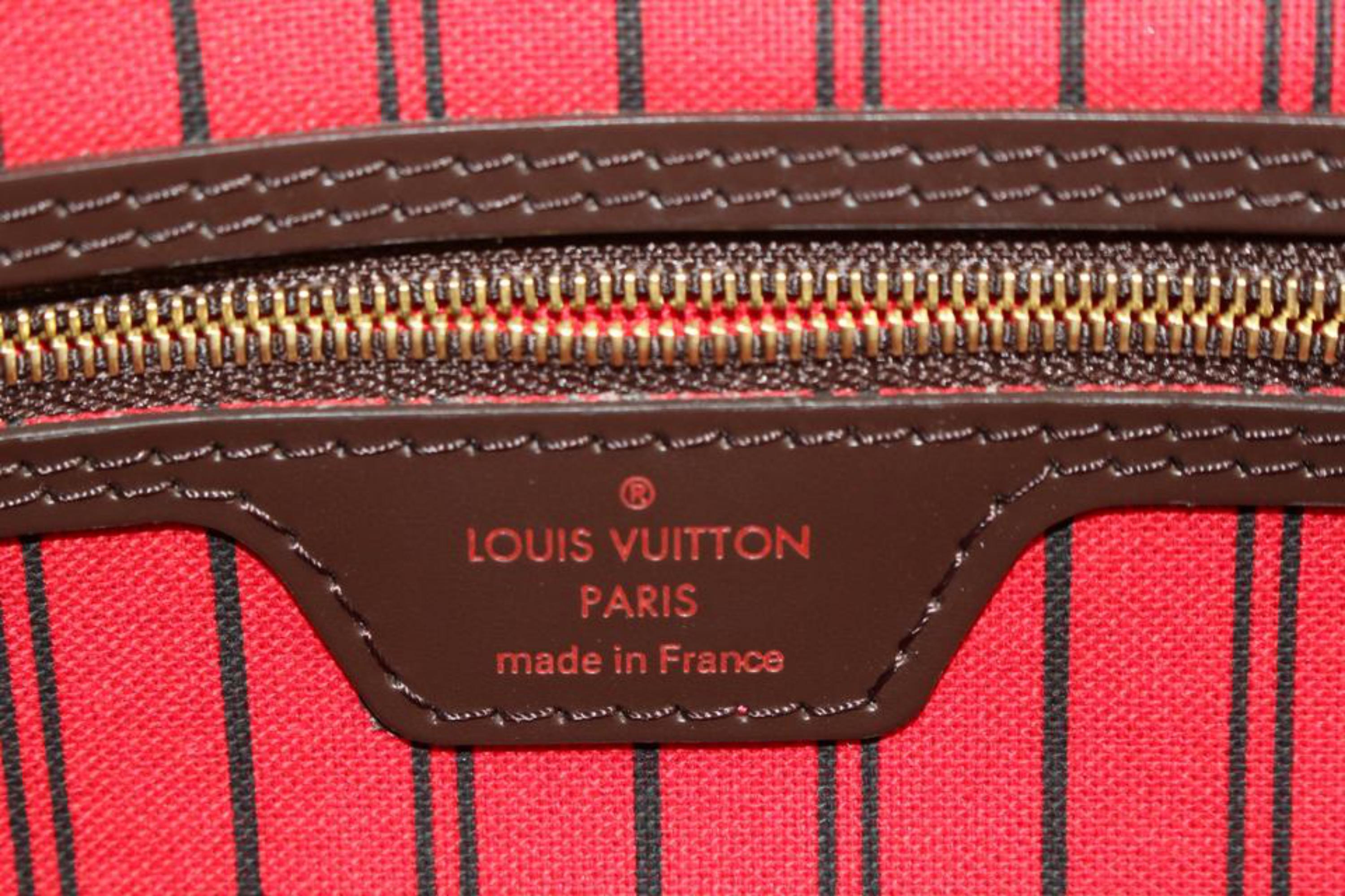 Marron Louis Vuitton - Petit sac cabas Nevefull PM en damier ébène avec pochette 80lv39s en vente