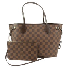Louis Vuitton Small Damier Ebene Nevefull PM Tote with Pouch 80lv39s