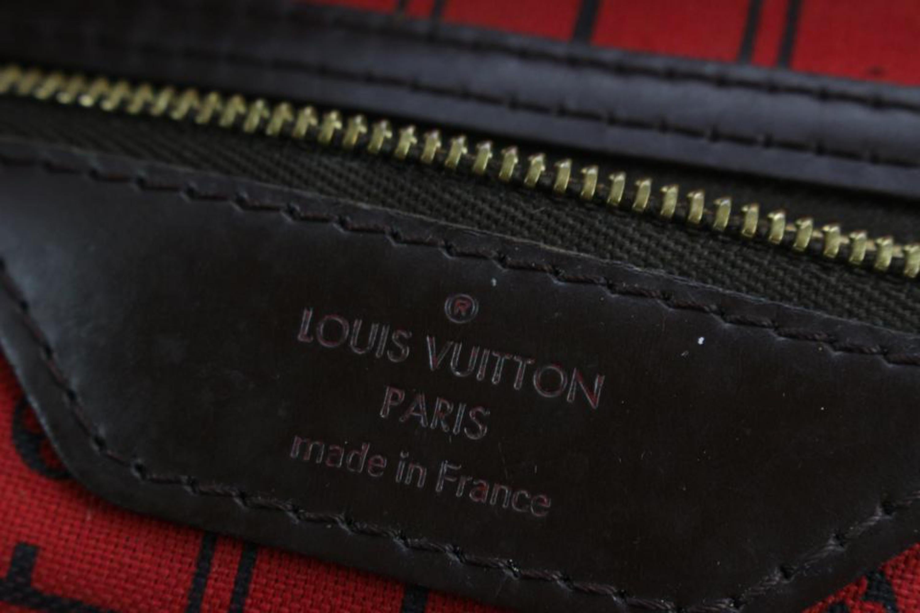 Women's Louis Vuitton Small Damier Ebene Neverfull PM Tote Bag 123lv23 For Sale
