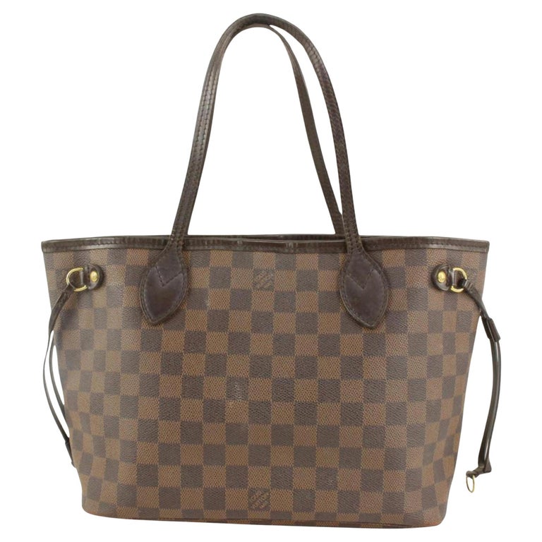 Louis Vuitton Small Damier Ebene Neverfull PM Tote Bag 123lv23 For Sale at  1stDibs