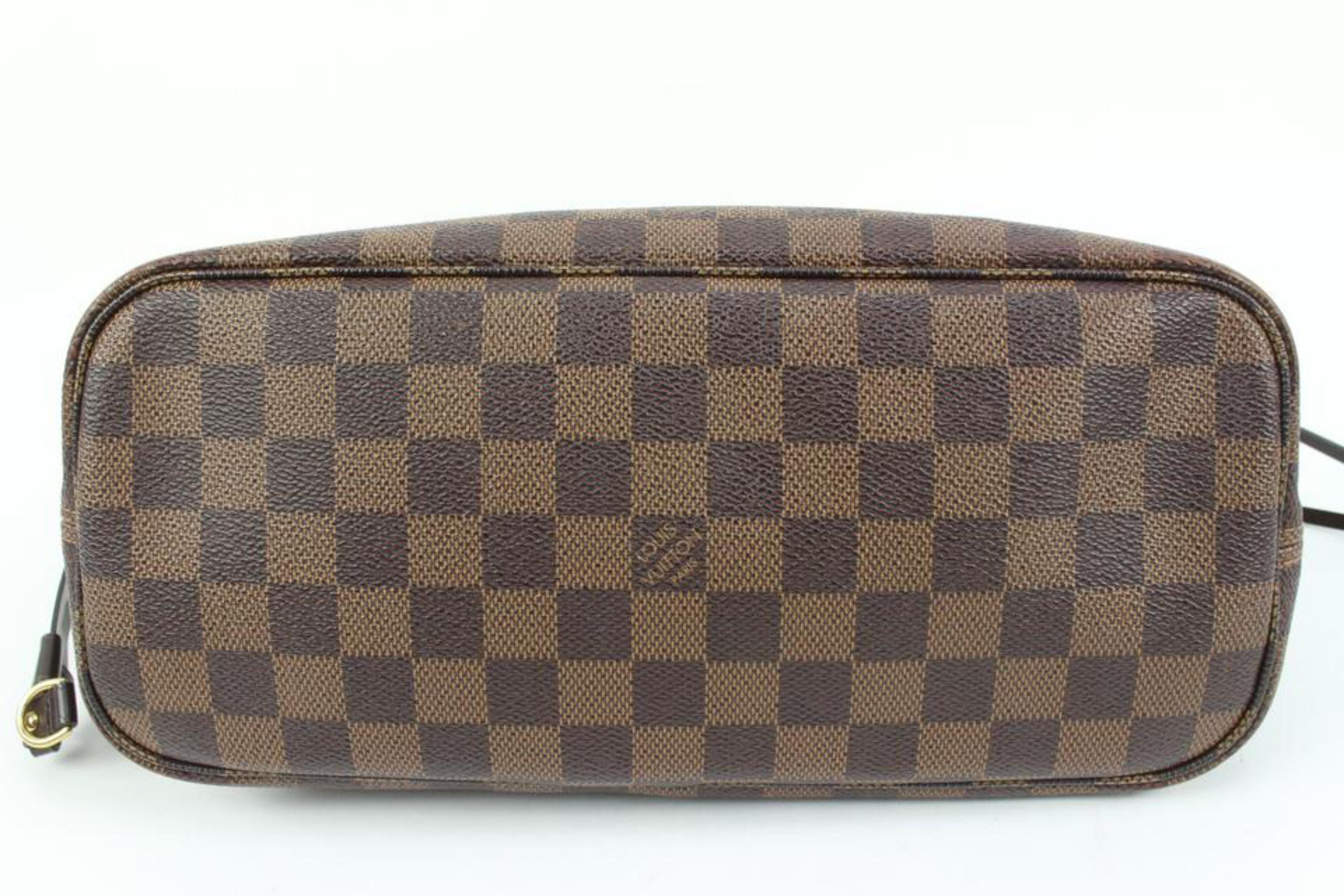 Louis Vuitton Small Damier Ebene Neverfull PM Tote Bag 41lk68 For Sale 4