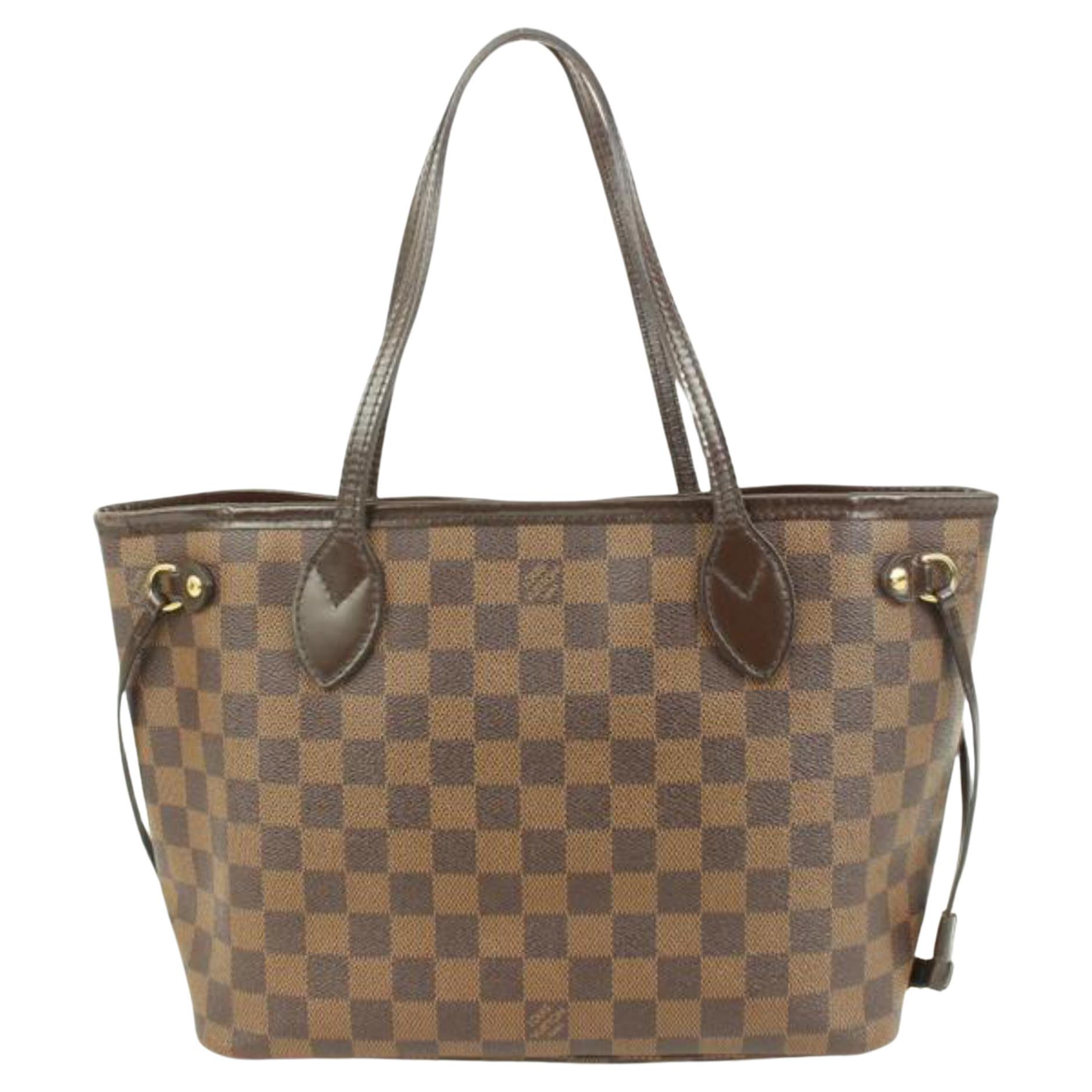 Louis Vuitton Small Damier Ebene Neverfull PM Tote Bag 41lk68 For Sale at  1stDibs