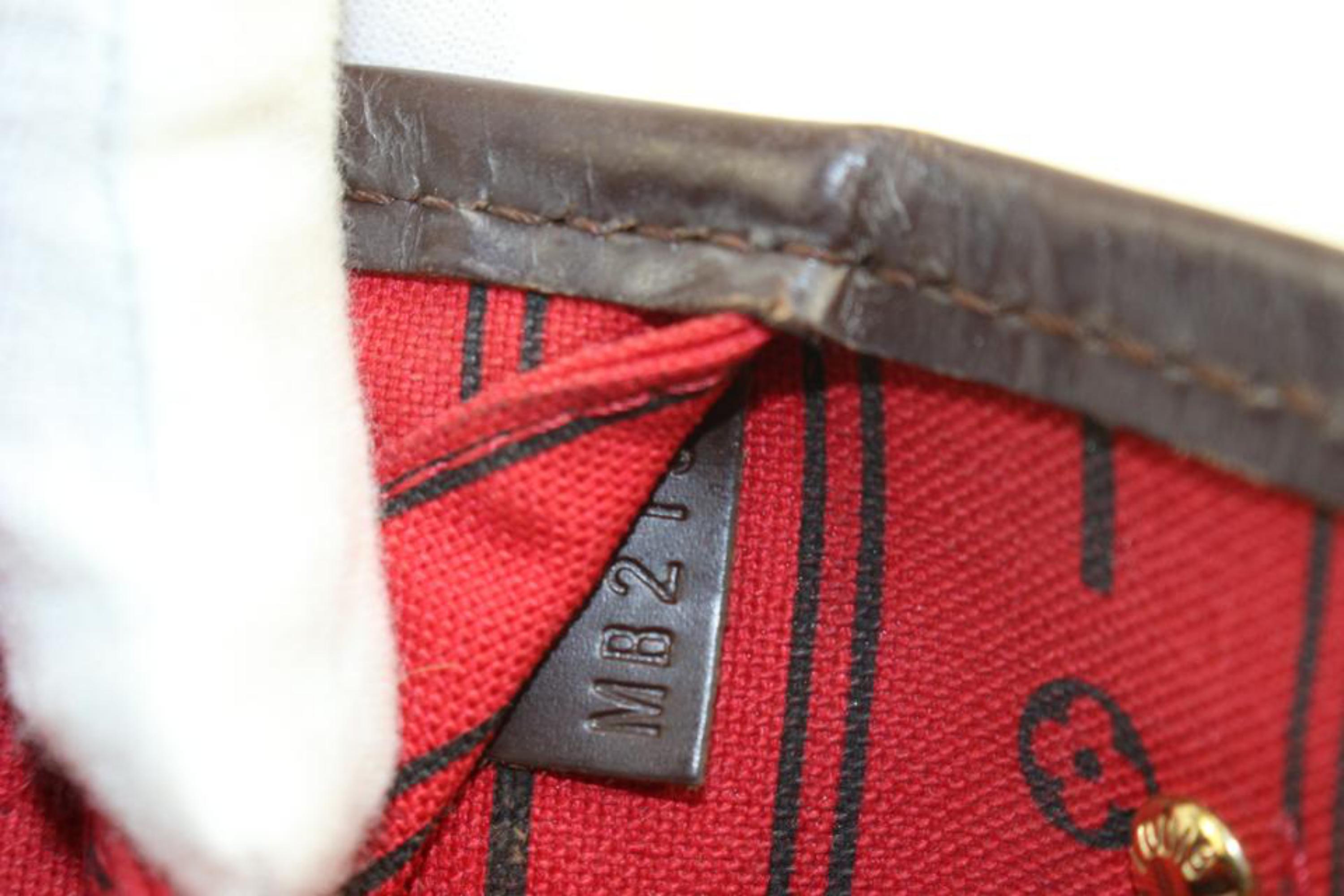 Kleine Damier Ebene Neverfull PM Tote Bag von Louis Vuitton 4lv34s (Grau) im Angebot