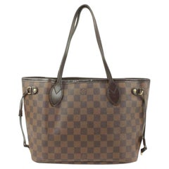 Used Louis Vuitton Small Damier Ebene Neverfull PM Tote Bag 4lv34s