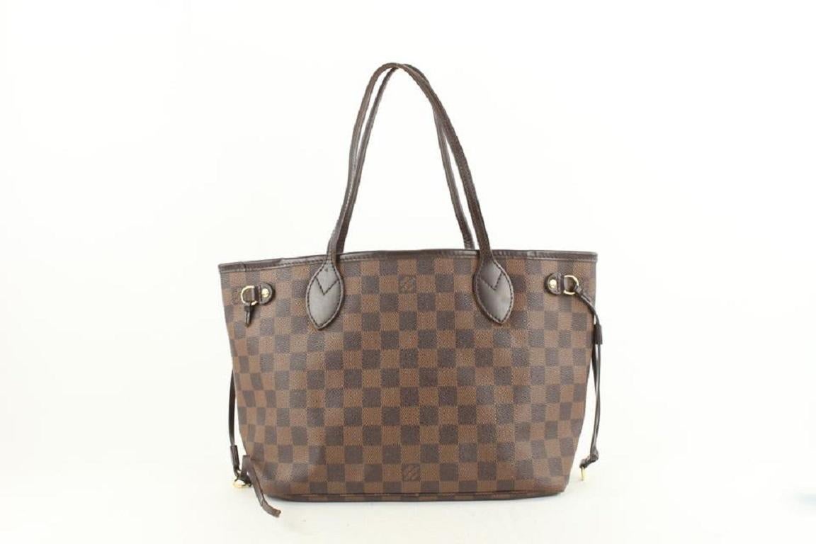 Gray Louis Vuitton Small Damier Ebene Neverfull PM Tote Bag 646lvs617 For Sale