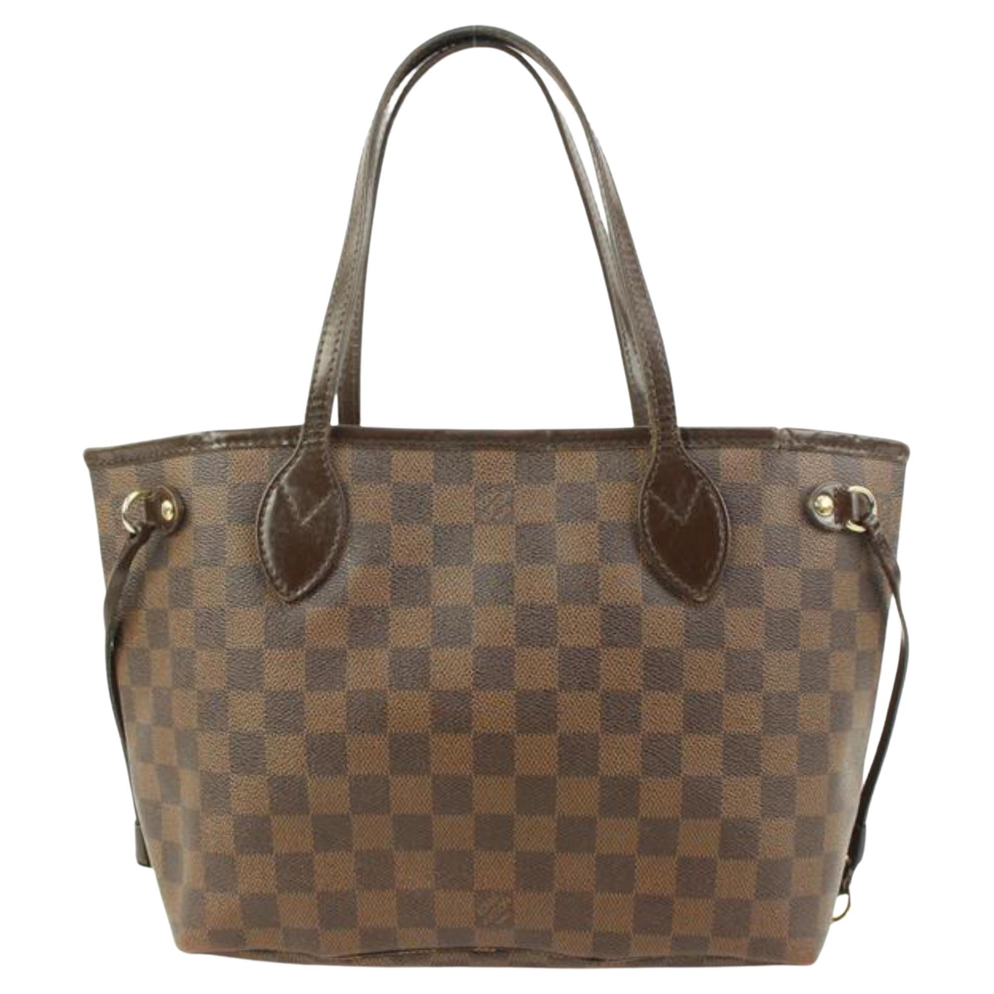 Louis Vuitton Small Damier Ebene Neverfull PM Tote Bag 70lv315s For Sale