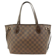 Used Louis Vuitton Small Damier Ebene Neverfull PM Tote Bag 70lv315s