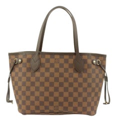 Louis Vuitton Small Damier Ebene Neverfull PM Tote Bag 88lv221s
