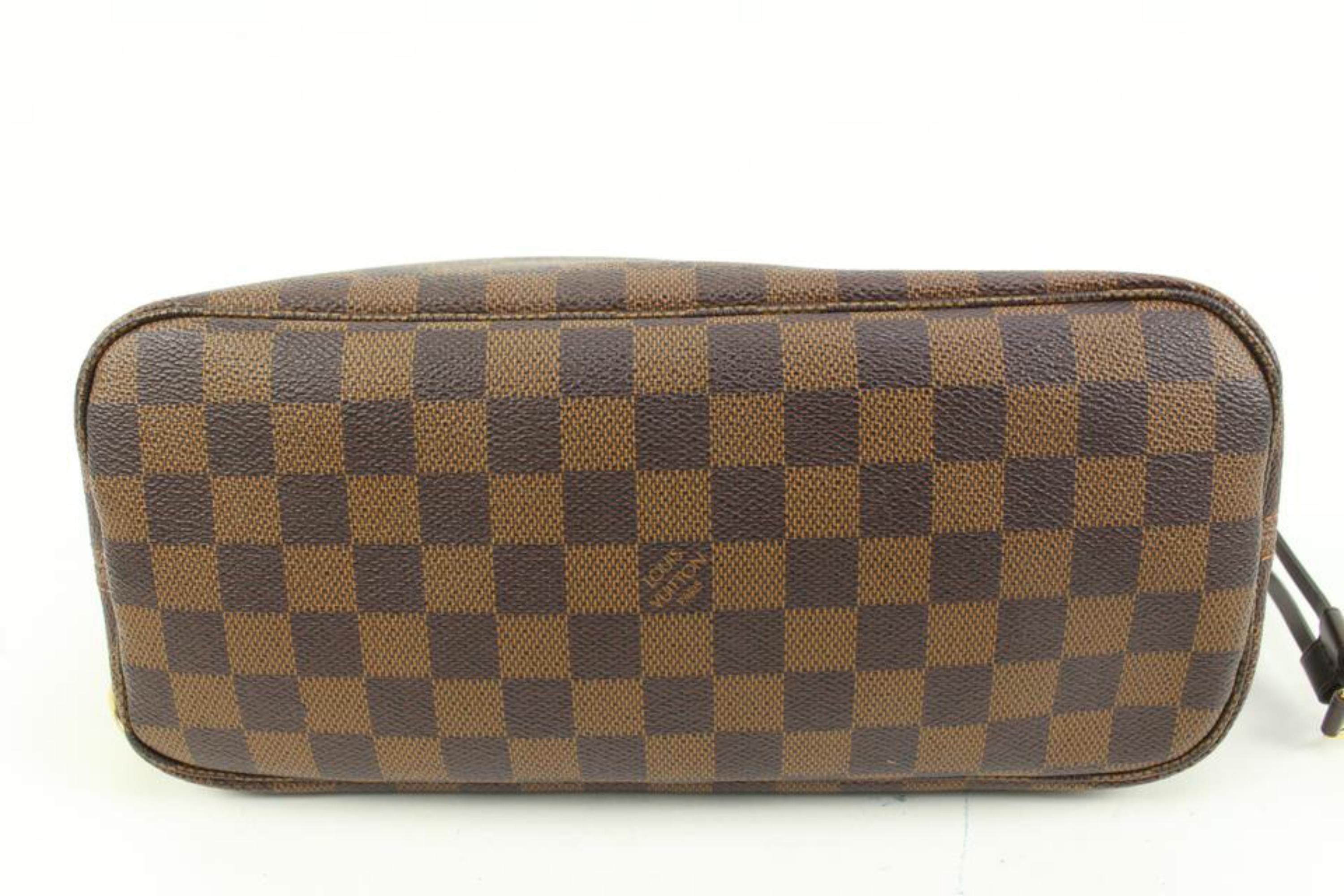 Louis Vuitton Small Damier Ebene Neverfull PM Tote Bag 94lz425s en vente 3