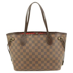 Used Louis Vuitton Small Damier Ebene Neverfull PM Tote Bag 94lz425s