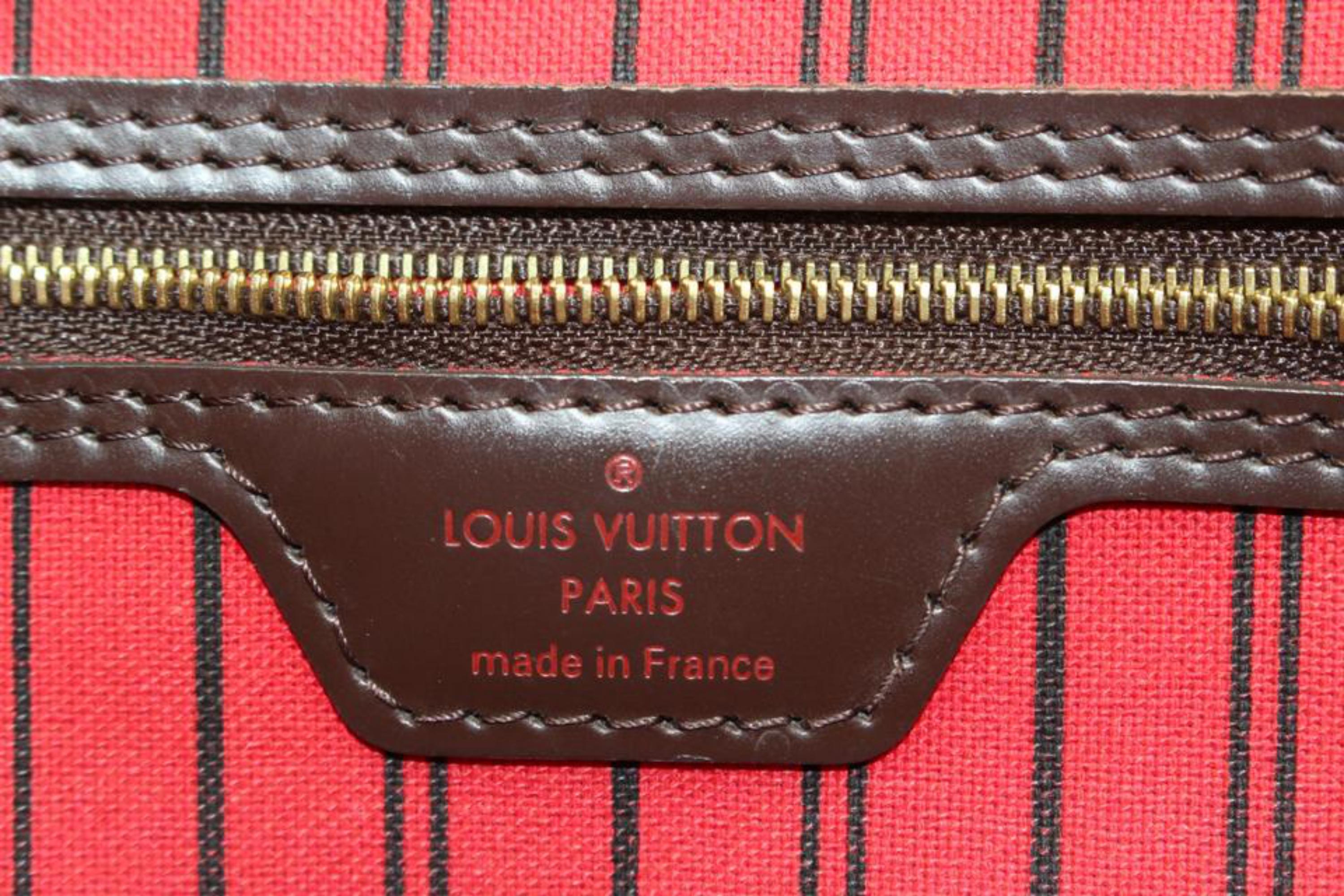Louis Vuitton Small Damier Ebene Neverfull PM with Pouch with pouch 41lk67 In Good Condition For Sale In Dix hills, NY