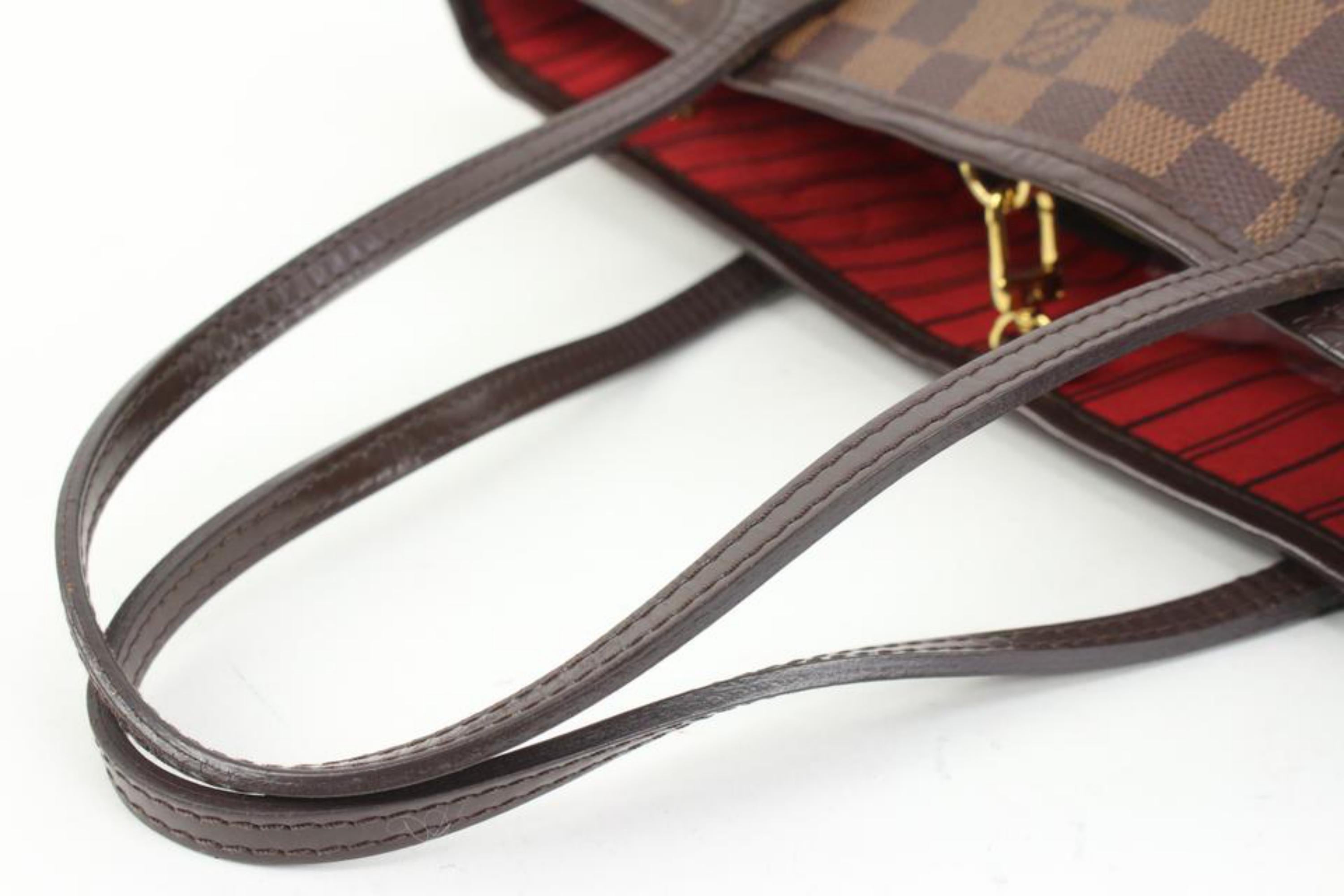Louis Vuitton Small Damier Ebene Neverfull PM with Pouch with pouch 41lk67 For Sale 2