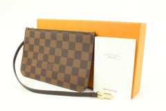 Louis Vuitton Small Damier Ebene Neverfull Pochette PM Wristlet Pouch 90lv221s