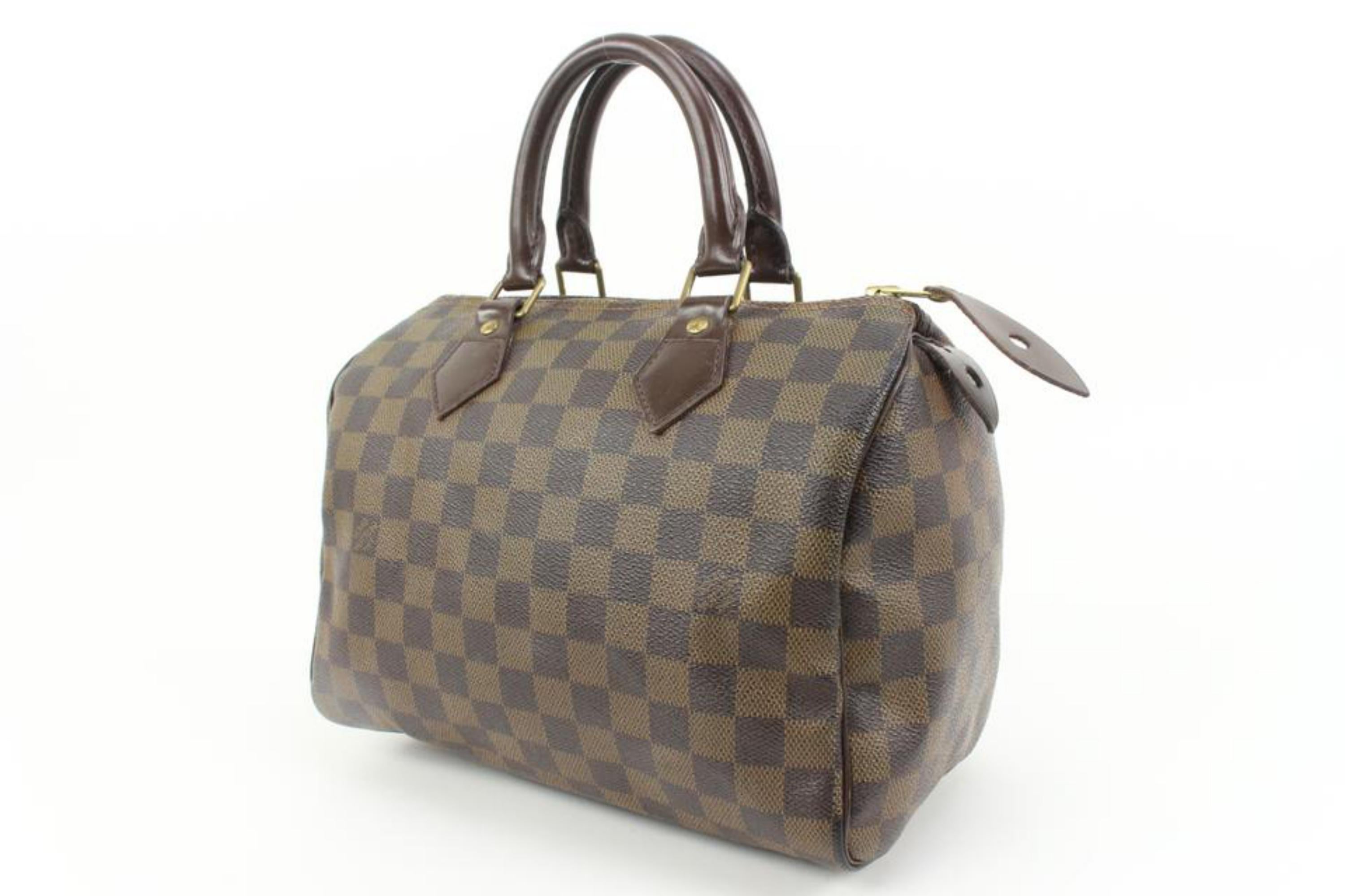 Louis Vuitton Small Damier Ebene Speedy 25 Boston Bag PM 87lv33s
Date Code/Serial Number: SP4067
Made In: France
Measurements: Length:  10