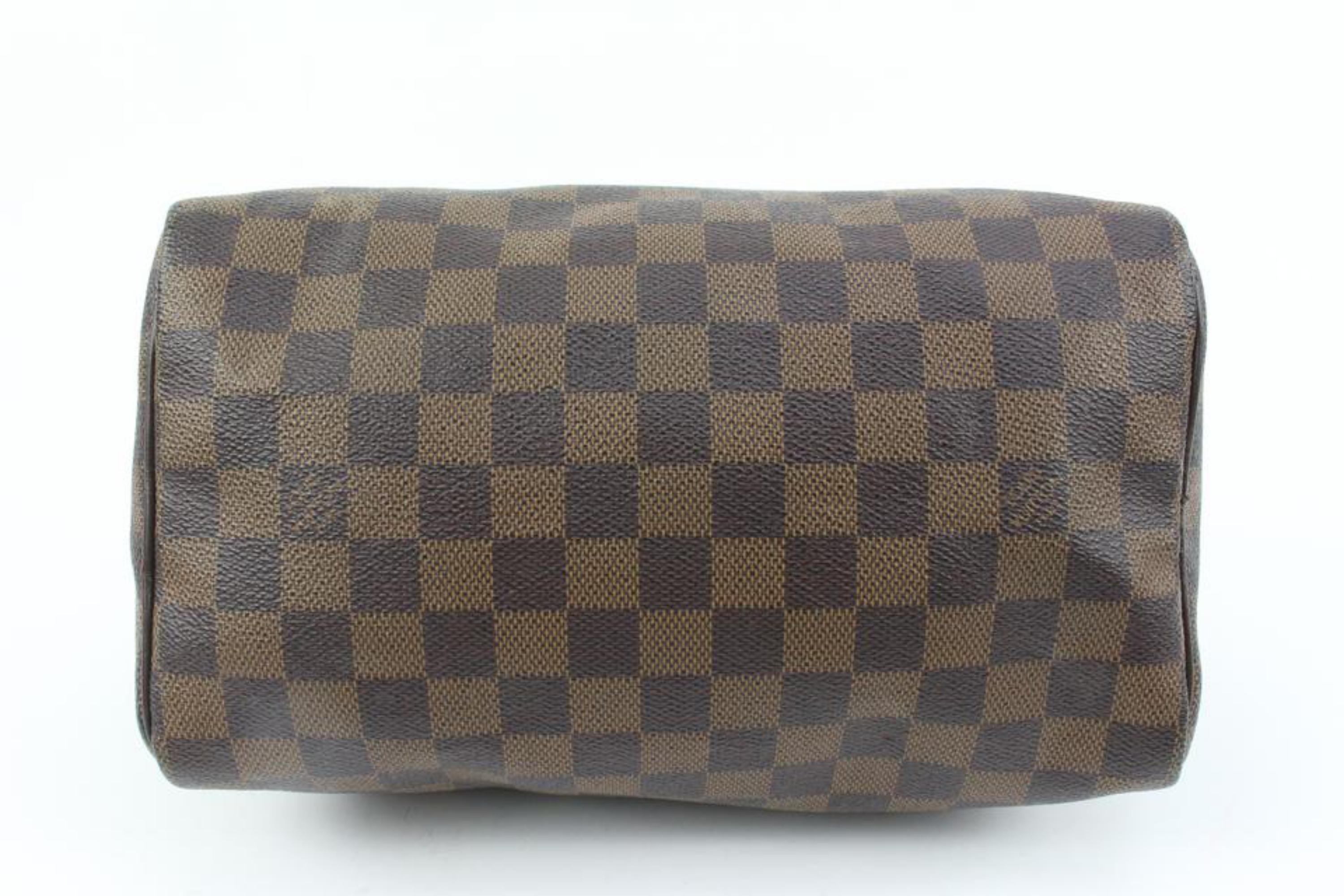 Louis Vuitton Small Damier Ebene Speedy 25 Boston Bag PM 87lv33s For Sale 1